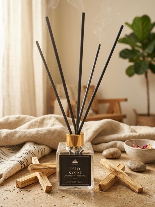SoyViento dyfuzor zapachowy palo santo kwadratowy przezroczysty 100 ml