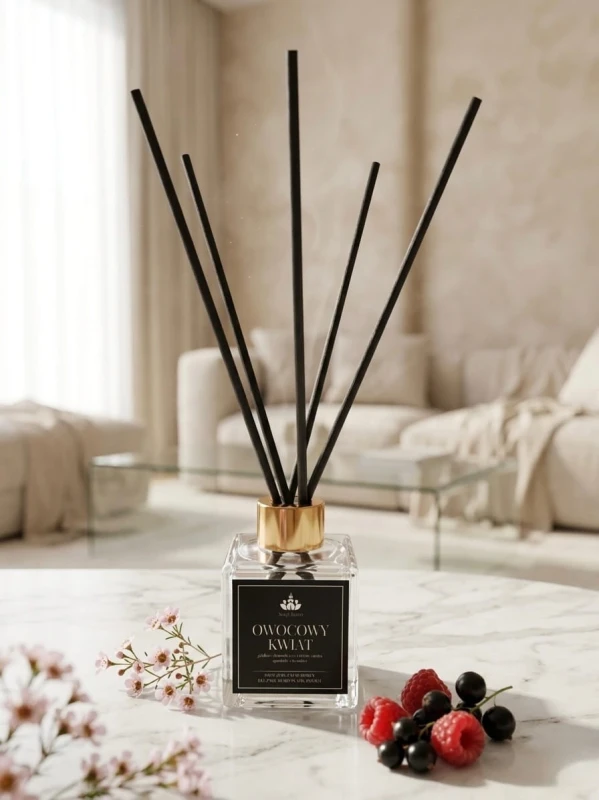 SoyViento dyfuzor zapachowy owocowy kwiat kwadratowy przezroczysty 100 ml