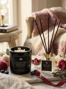 SoyViento zestaw jagodowa rozkosz świeca sojowa 190 g + dyfuzor 100 ml