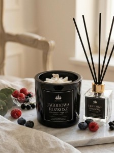 SoyViento zestaw jagodowa rozkosz świeca sojowa 190 g + dyfuzor 100 ml